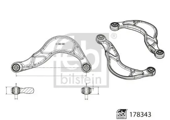 Lenker, Radaufhängung außen Hinterachse links Hinterachse rechts FEBI BILSTEIN 178343 Bild Lenker, Radaufhängung außen Hinterachse links Hinterachse rechts FEBI BILSTEIN 178343