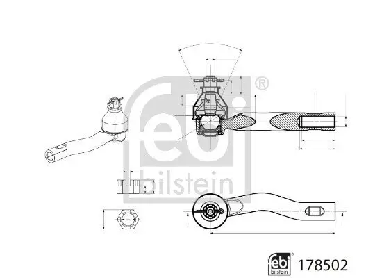 Bremsschlauch Hinterachse links Hinterachse rechts FEBI BILSTEIN 180236