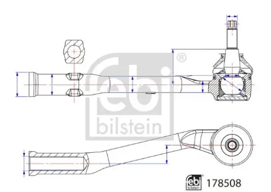 Spurstangenkopf Vorderachse rechts FEBI BILSTEIN 178508 Bild Spurstangenkopf Vorderachse rechts FEBI BILSTEIN 178508