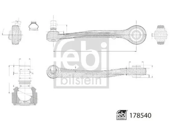 Lenker, Radaufhängung Vorderachse links vorne oben FEBI BILSTEIN 178540 Bild Lenker, Radaufhängung Vorderachse links vorne oben FEBI BILSTEIN 178540