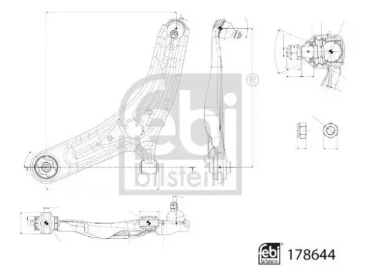 Lenker, Radaufhängung FEBI BILSTEIN 178644 Bild Lenker, Radaufhängung FEBI BILSTEIN 178644