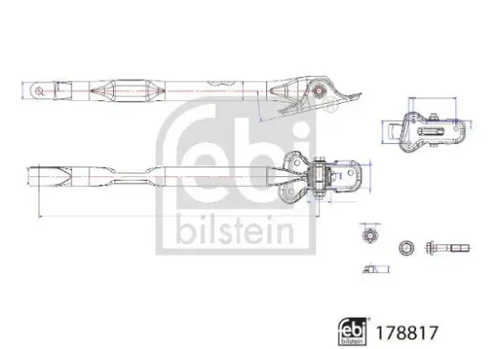 Lenker, Radaufhängung Hinterachse links unten FEBI BILSTEIN 178817 Bild Lenker, Radaufhängung Hinterachse links unten FEBI BILSTEIN 178817