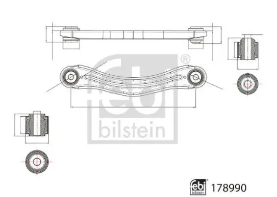 Lenker, Radaufhängung links Hinterachse oben FEBI BILSTEIN 178990 Bild Lenker, Radaufhängung links Hinterachse oben FEBI BILSTEIN 178990