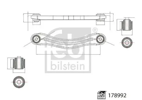 Lenker, Radaufhängung Hinterachse oben rechts FEBI BILSTEIN 178992 Bild Lenker, Radaufhängung Hinterachse oben rechts FEBI BILSTEIN 178992