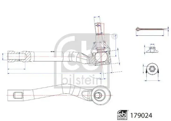 Spurstangenkopf Vorderachse rechts FEBI BILSTEIN 179024 Bild Spurstangenkopf Vorderachse rechts FEBI BILSTEIN 179024