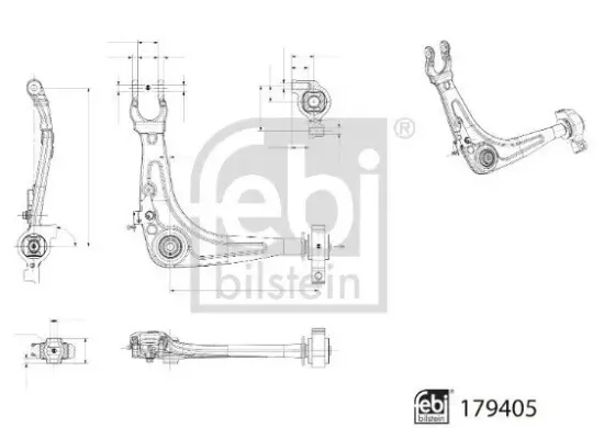 Lenker, Radaufhängung Vorderachse rechts FEBI BILSTEIN 179405 Bild Lenker, Radaufhängung Vorderachse rechts FEBI BILSTEIN 179405