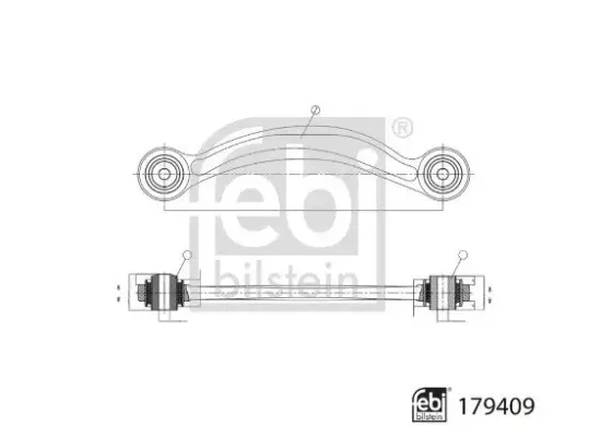 Lenker, Radaufhängung Hinterachse rechts oben vorne FEBI BILSTEIN 179409 Bild Lenker, Radaufhängung Hinterachse rechts oben vorne FEBI BILSTEIN 179409
