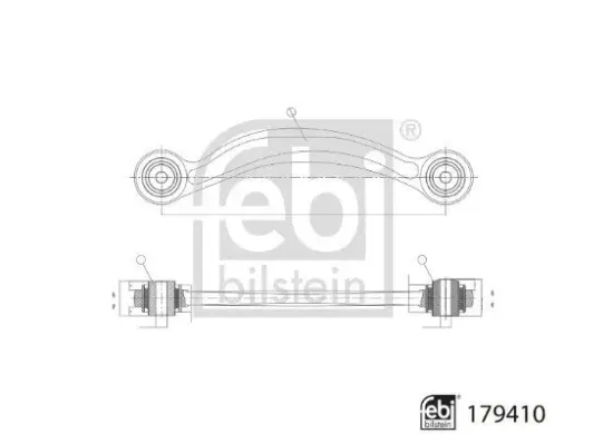 Lenker, Radaufhängung Hinterachse links oben vorne FEBI BILSTEIN 179410 Bild Lenker, Radaufhängung Hinterachse links oben vorne FEBI BILSTEIN 179410
