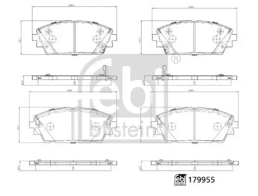 Bremsbelagsatz, Scheibenbremse FEBI BILSTEIN 179955