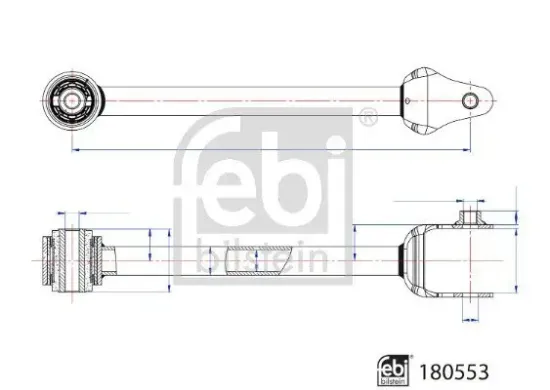 Lenker, Radaufhängung unten vorne Hinterachse links Hinterachse rechts FEBI BILSTEIN 180553 Bild Lenker, Radaufhängung unten vorne Hinterachse links Hinterachse rechts FEBI BILSTEIN 180553