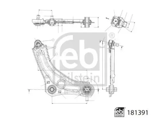 Lenker, Radaufhängung FEBI BILSTEIN 181391 Bild Lenker, Radaufhängung FEBI BILSTEIN 181391