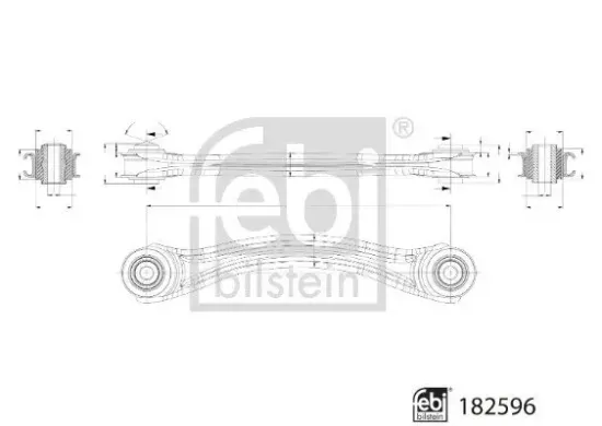 Lenker, Radaufhängung Hinterachse links FEBI BILSTEIN 182596 Bild Lenker, Radaufhängung Hinterachse links FEBI BILSTEIN 182596