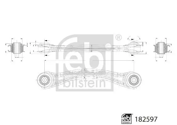 Lenker, Radaufhängung Hinterachse rechts FEBI BILSTEIN 182597