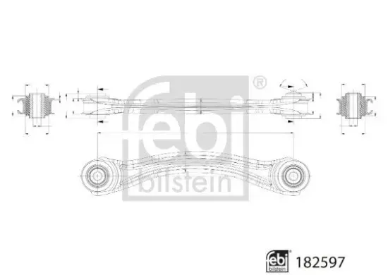 Lenker, Radaufhängung Hinterachse rechts FEBI BILSTEIN 182597 Bild Lenker, Radaufhängung Hinterachse rechts FEBI BILSTEIN 182597
