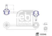 Stange/Strebe, Stabilisator Hinterachse links Hinterachse rechts FEBI BILSTEIN 183046