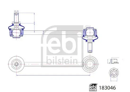 Stange/Strebe, Stabilisator Hinterachse links Hinterachse rechts FEBI BILSTEIN 183046 Bild Stange/Strebe, Stabilisator Hinterachse links Hinterachse rechts FEBI BILSTEIN 183046