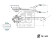 Lenker, Radaufhängung Hinterachse links Hinterachse rechts unten vorne FEBI BILSTEIN 183054
