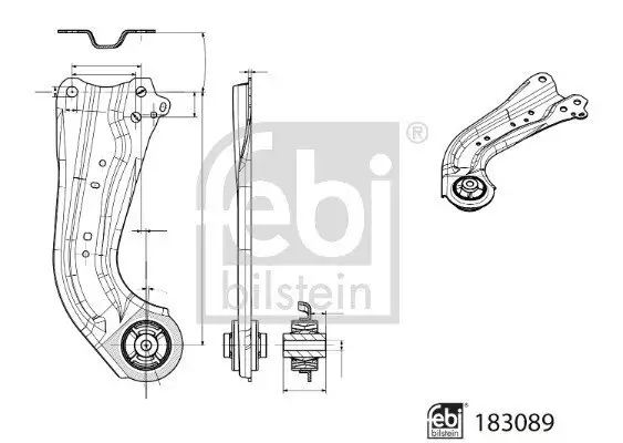 Lenker, Radaufhängung Hinterachse rechts mitte FEBI BILSTEIN 183089