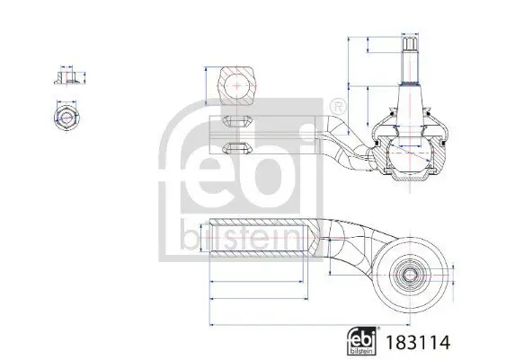 Spurstangenkopf FEBI BILSTEIN 183114 Bild Spurstangenkopf FEBI BILSTEIN 183114