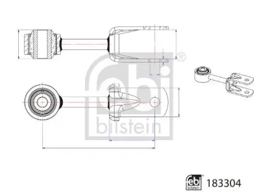 Stange/Strebe, Stabilisator FEBI BILSTEIN 183304 Bild Stange/Strebe, Stabilisator FEBI BILSTEIN 183304