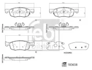 Bremsbelagsatz, Scheibenbremse FEBI BILSTEIN 183658