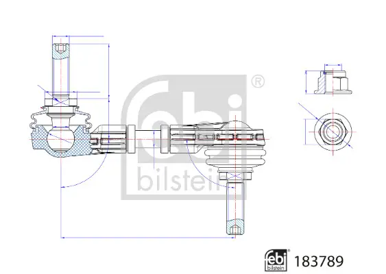 Stange/Strebe, Stabilisator Hinterachse links Hinterachse rechts FEBI BILSTEIN 183789