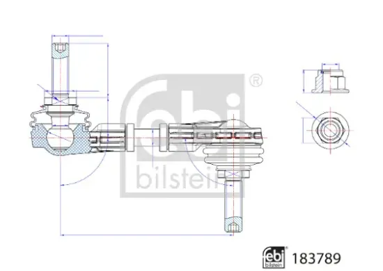 Stange/Strebe, Stabilisator Hinterachse links Hinterachse rechts FEBI BILSTEIN 183789 Bild Stange/Strebe, Stabilisator Hinterachse links Hinterachse rechts FEBI BILSTEIN 183789