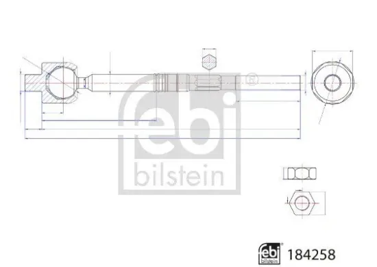 Axialgelenk, Spurstange FEBI BILSTEIN 184258 Bild Axialgelenk, Spurstange FEBI BILSTEIN 184258