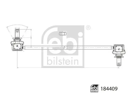 Stange/Strebe, Stabilisator Vorderachse links Vorderachse rechts FEBI BILSTEIN 184409 Bild Stange/Strebe, Stabilisator Vorderachse links Vorderachse rechts FEBI BILSTEIN 184409