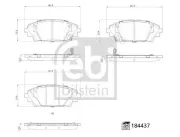 Bremsbelagsatz, Scheibenbremse FEBI BILSTEIN 184437