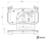 Bremsbelagsatz, Scheibenbremse Vorderachse FEBI BILSTEIN 184439