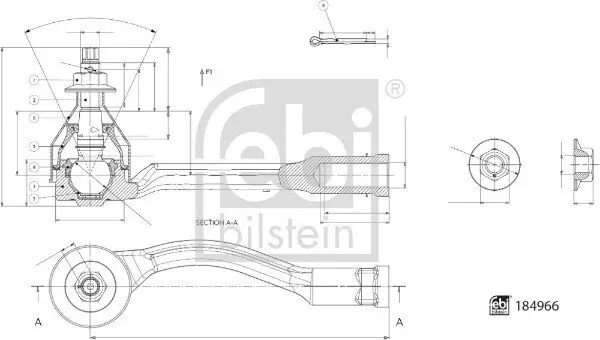 Spurstangenkopf FEBI BILSTEIN 184966