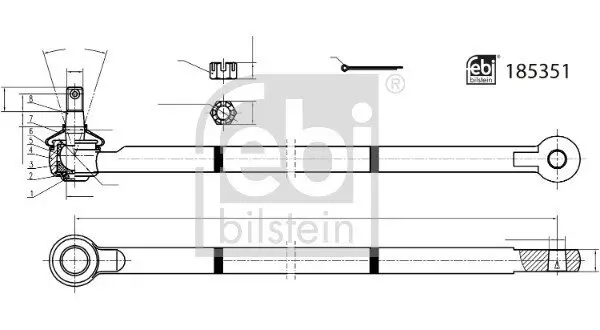 Lenkstange Vorderachse FEBI BILSTEIN 185351