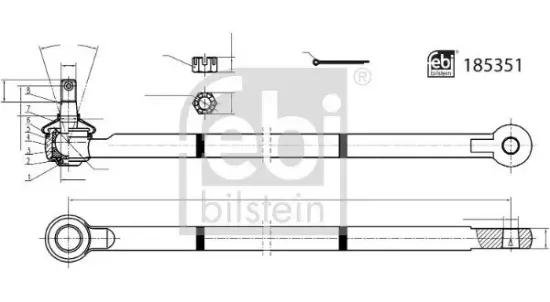 Lenkstange Vorderachse FEBI BILSTEIN 185351 Bild Lenkstange Vorderachse FEBI BILSTEIN 185351