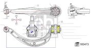 Lenker, Radaufhängung unten hinten Vorderachse links FEBI BILSTEIN 185473