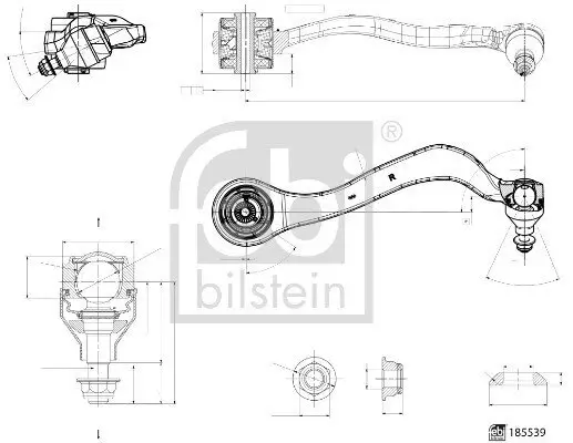 Lenker, Radaufhängung FEBI BILSTEIN 185539 Bild Lenker, Radaufhängung FEBI BILSTEIN 185539