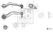 Lenker, Radaufhängung unten vorne Vorderachse rechts FEBI BILSTEIN 185574