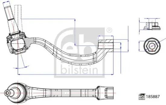 Spurstangenkopf Vorderachse links Vorderachse rechts FEBI BILSTEIN 185887 Bild Spurstangenkopf Vorderachse links Vorderachse rechts FEBI BILSTEIN 185887