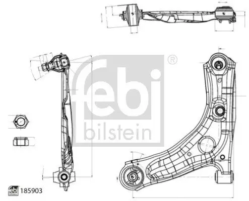 Lenker, Radaufhängung FEBI BILSTEIN 185903 Bild Lenker, Radaufhängung FEBI BILSTEIN 185903