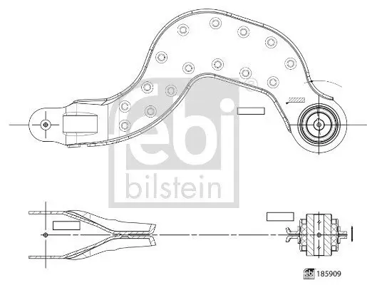 Lenker, Radaufhängung oben Hinterachse links Hinterachse rechts außen FEBI BILSTEIN 185909 Bild Lenker, Radaufhängung oben Hinterachse links Hinterachse rechts außen FEBI BILSTEIN 185909