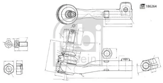 Spurstangenkopf Vorderachse links FEBI BILSTEIN 186264 Bild Spurstangenkopf Vorderachse links FEBI BILSTEIN 186264