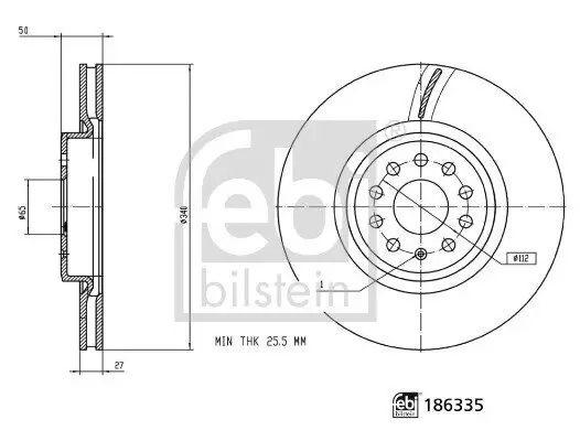 Bremsscheibe Vorderachse FEBI BILSTEIN 186335
