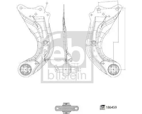 Lenker, Radaufhängung Hinterachse links FEBI BILSTEIN 186459