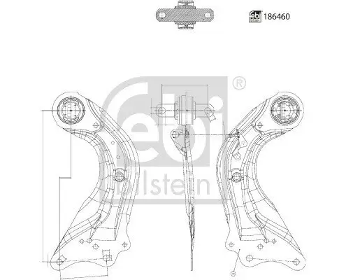 Lenker, Radaufhängung FEBI BILSTEIN 186460