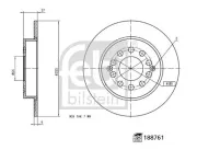 Bremsscheibe Hinterachse FEBI BILSTEIN 188761