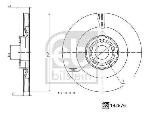 Bremsscheibe Vorderachse FEBI BILSTEIN 192876