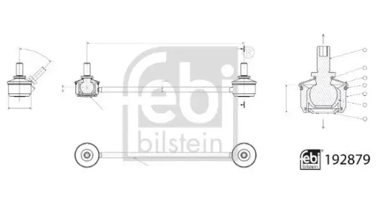 Stange/Strebe, Stabilisator Hinterachse links Hinterachse rechts FEBI BILSTEIN 192879 Bild Stange/Strebe, Stabilisator Hinterachse links Hinterachse rechts FEBI BILSTEIN 192879