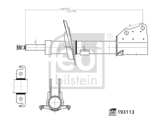 Stoßdämpfer Vorderachse rechts Vorderachse links FEBI BILSTEIN 193113