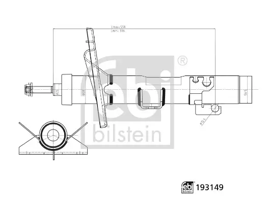 Stoßdämpfer Vorderachse rechts Vorderachse links FEBI BILSTEIN 193149 Bild Stoßdämpfer Vorderachse rechts Vorderachse links FEBI BILSTEIN 193149