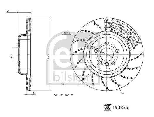Bremsscheibe Hinterachse rechts FEBI BILSTEIN 193335